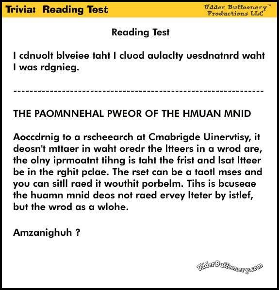 Reading Test